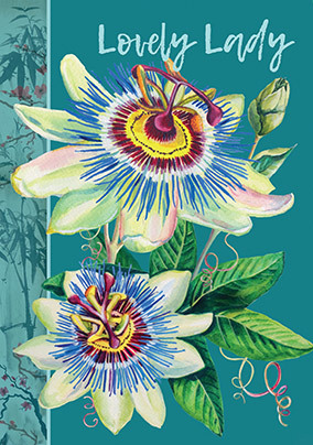 Lovely Lady Passion Flower Card
