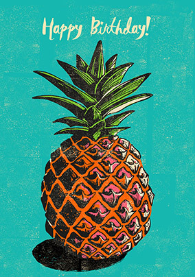 Happy Birthday Pineapple Card