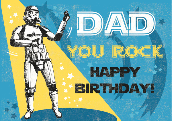Dad You Rock Birthday Card