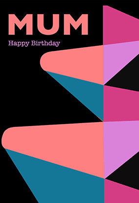 Mum Modern Pattern Birthday Card