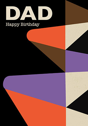 Dad Modern Birthday Card