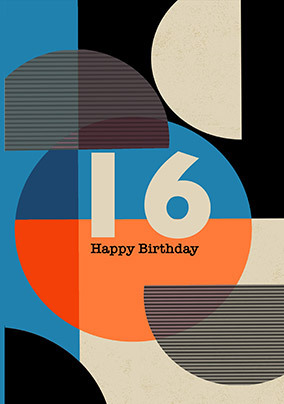 16th Birthday Modern Card