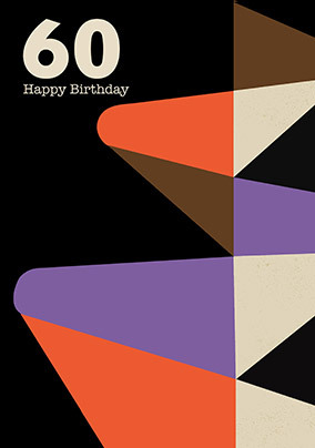 60th Birthday Modern Card | Funky Pigeon