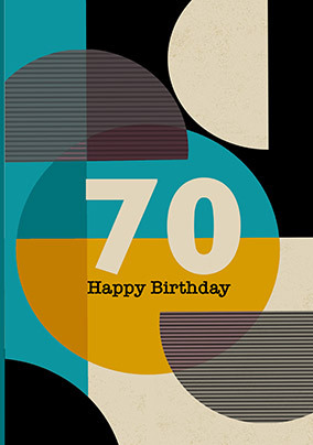 70th Birthday Modern Card | Funky Pigeon