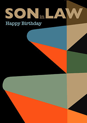 Son-in-Law Modern Birthday Card