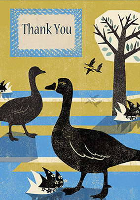 Ducks Thank You Card