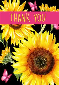 Thank You Sunflowers Card