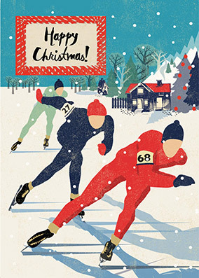 Winter Skating Christmas Card