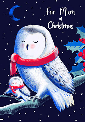 Mum Owl Christmas Card