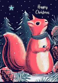 Tap to view Squirrel Happy Christmas Card