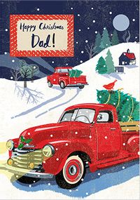 Dad Truck Christmas Card