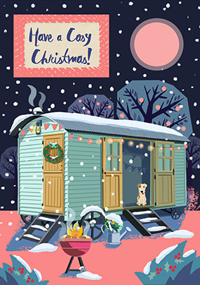 Cosy Christmas Camping Card