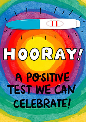 Positive Test New Baby Card