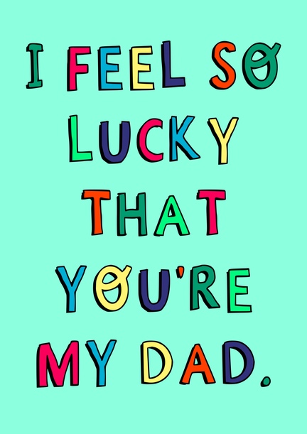 So Lucky Father's Day Card