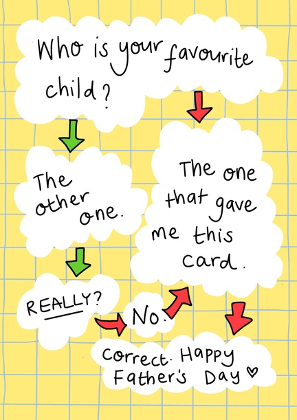 Fave Child Father's Day Card
