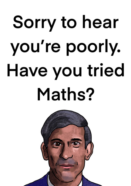 Poorly Maths Joke Card