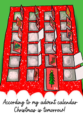 Advent Calendar Funny Christmas Card