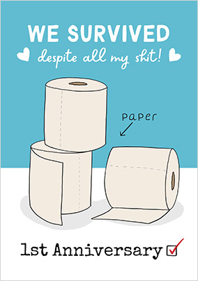 Toilet Paper Anniversary Card