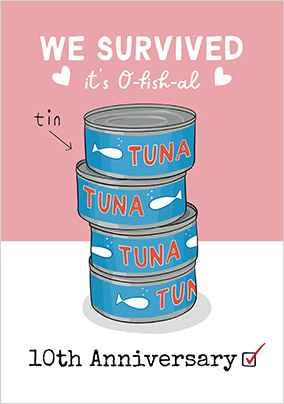 Fish tins Anniversary Card