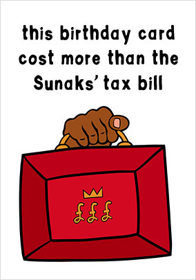 Tax Bill Birthday Card