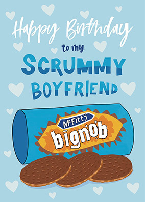 Scrummy Boyfriend Birthday Card