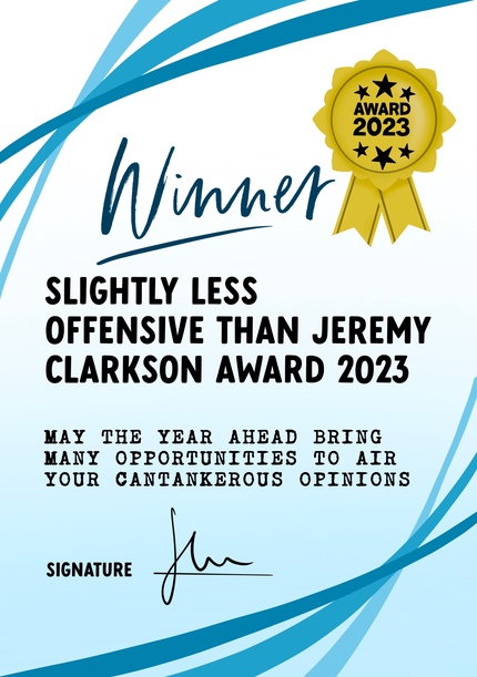 Award Certificate Birthday Card