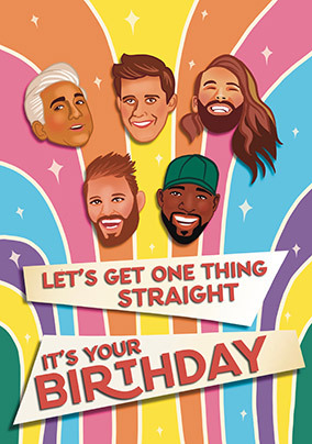 One Thing Straight Birthday Card