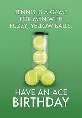 Fuzzy Yellow Balls Birthday Card