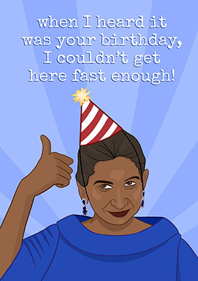 Fast Enough Funny Birthday Card