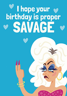 Savage Birthday Card