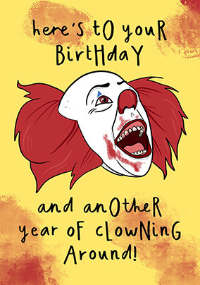 Another Year of Clowning Around Birthday Card