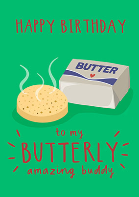 Butterly Amazing Buddy Happy Birthday Card