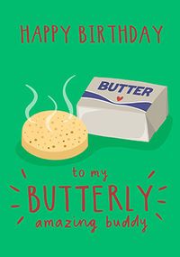 Tap to view Butterly Amazing Buddy Happy Birthday Card