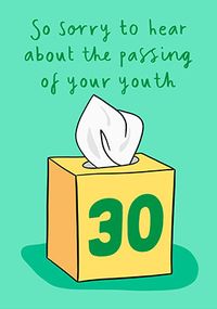 Tap to view Passing of Youth 30th Happy Birthday Card
