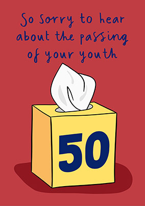 Passing of Youth 50th Happy Birthday Card