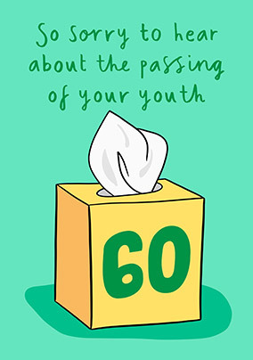 Passing of Youth 60th Happy Birthday Card