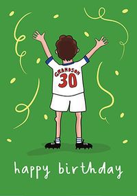 Tap to view Happy 30th Birthday Grandson Football Card