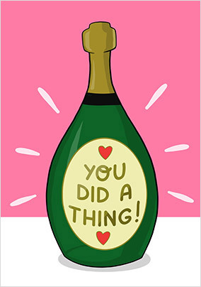 You Did a Things Exam Card