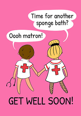 Sponge Bath Get Well Card