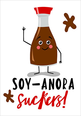 Sayonara Soy-anora Suckers Resignation Card