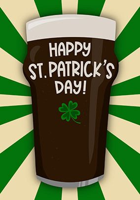 Happy St Patricks Drink Card