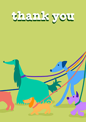 Thank You Dog Walker Card