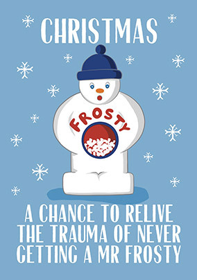 Xmas Gift Trauma Christmas Card