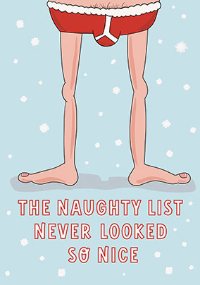 Naughty But Nice Christmas Card