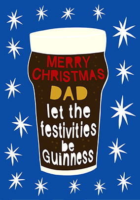 Dad Alcoholic Festivities Christmas Card