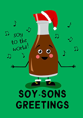 Soy-Sons Greetings Christmas Card