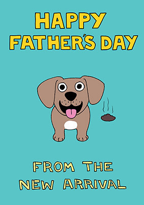 New Arrival Puppy Father's Day Card