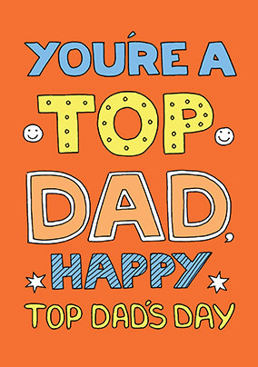 Top Dad Father's Day Card
