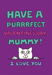 Purrfect Valentine's Day Mummy Card