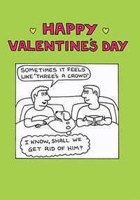 Tap to view Three's a Crowd Valentine's Day Card